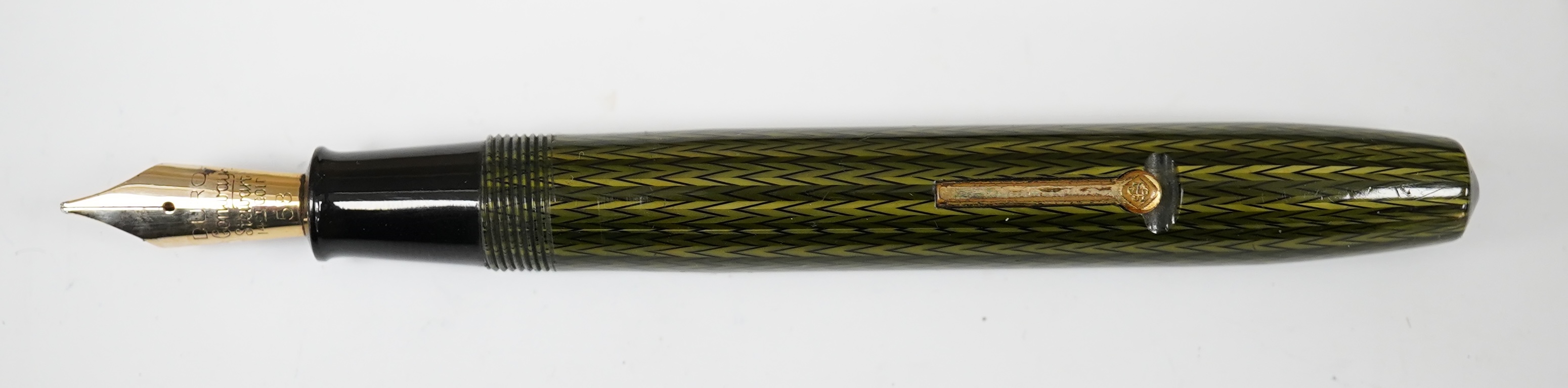 A Conway Stewart No.58 in green herringbone